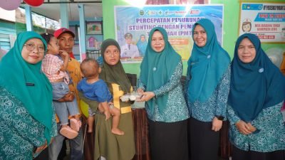 Intervensi Percepatan Penurunan Stunting, Hj. Kurniah Kunjungi Posyandu Raflesia Desa Bassiang Timur